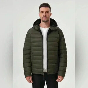 NEW! Hawke & Co. Empire Sherpa Quilted Hooded Puffer Jacket